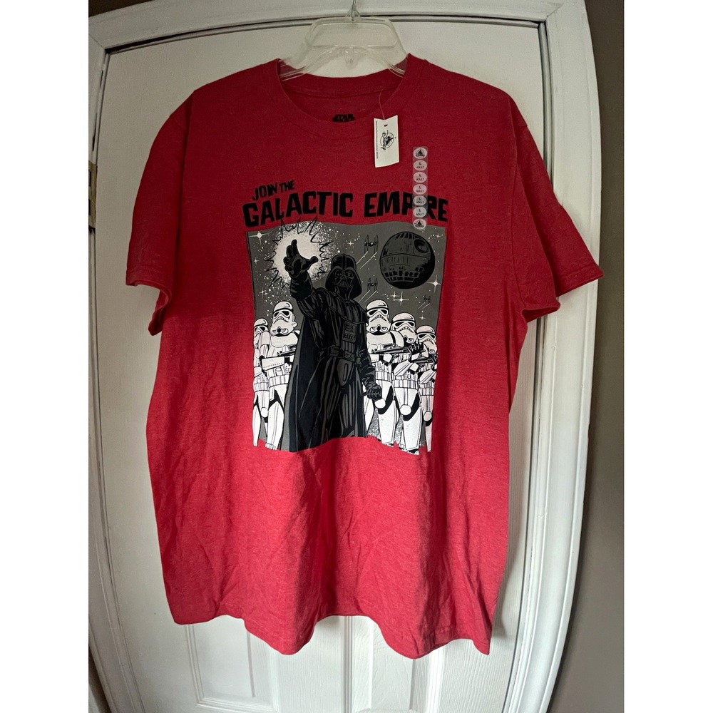 Disney Star Wars Darth Vader "Join the Galactic Empire" Red Graphic T-Shirt L